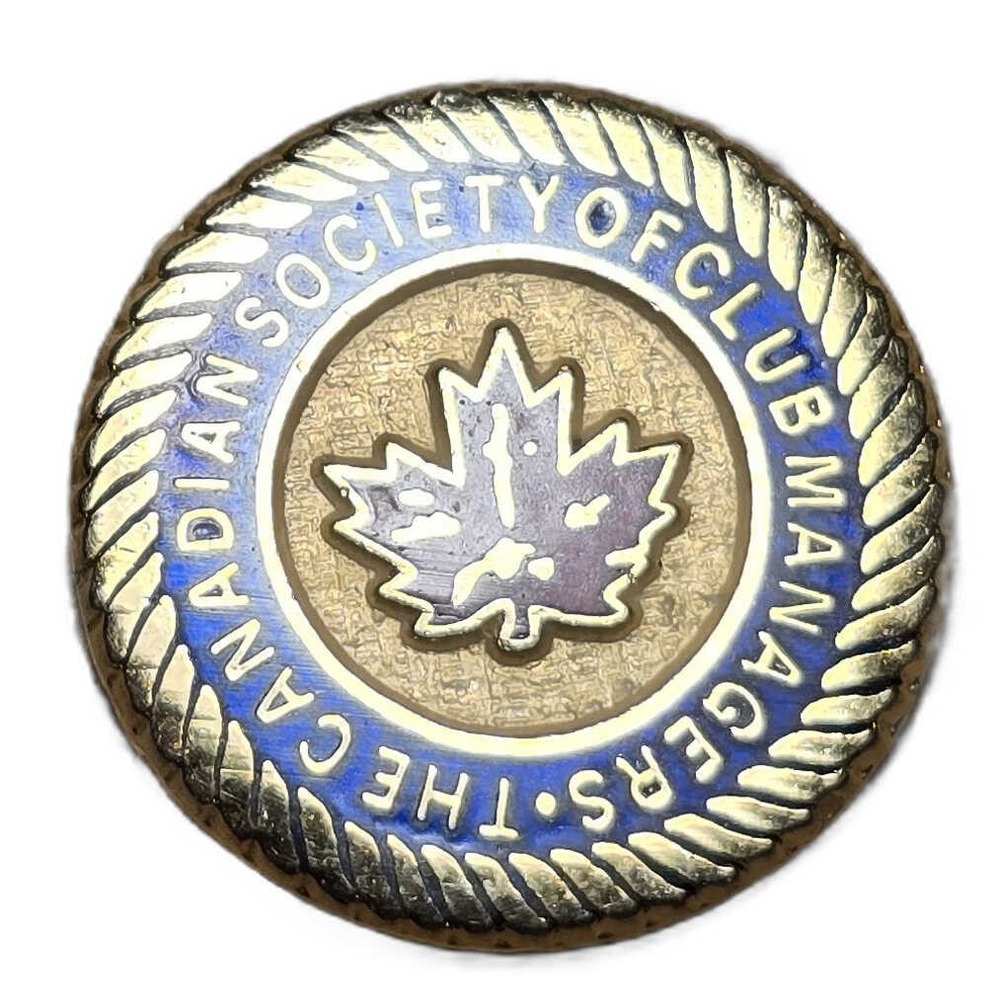 Canadian Society of Club Managers CSCM Logo lapel vest hat pin E29